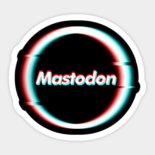 Glitch art - Mastodon Sticker